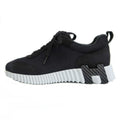 Hermes Bouncing Sneakers 38 Black Mesh Leather Shoes