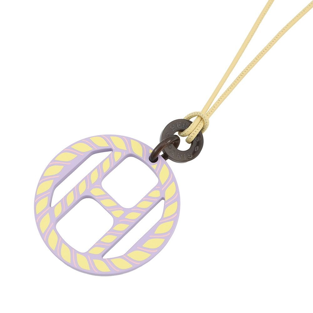 Hermes Necklace Equipe Nautic Buffalo Horn Lavender-yellow