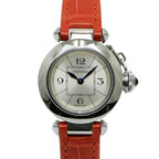Cartier Miss Pasha Silver Dial SS Quartz Watch Polished