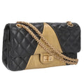Chanel 2.55 Lambskin Croco Shape Pressed Chain Shoulder Bag Women 25