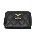 Chanel Quilted Bijoux-zip Coin Case Black Gold Hardware Ap3607