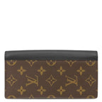 Louis Vuitton Wallet Portefeuille Brazza Monogram Macassar Silver Brown Black
