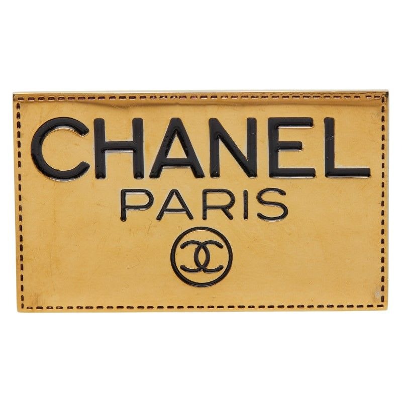 Chanel Logo Plate Gold Plated — view 2