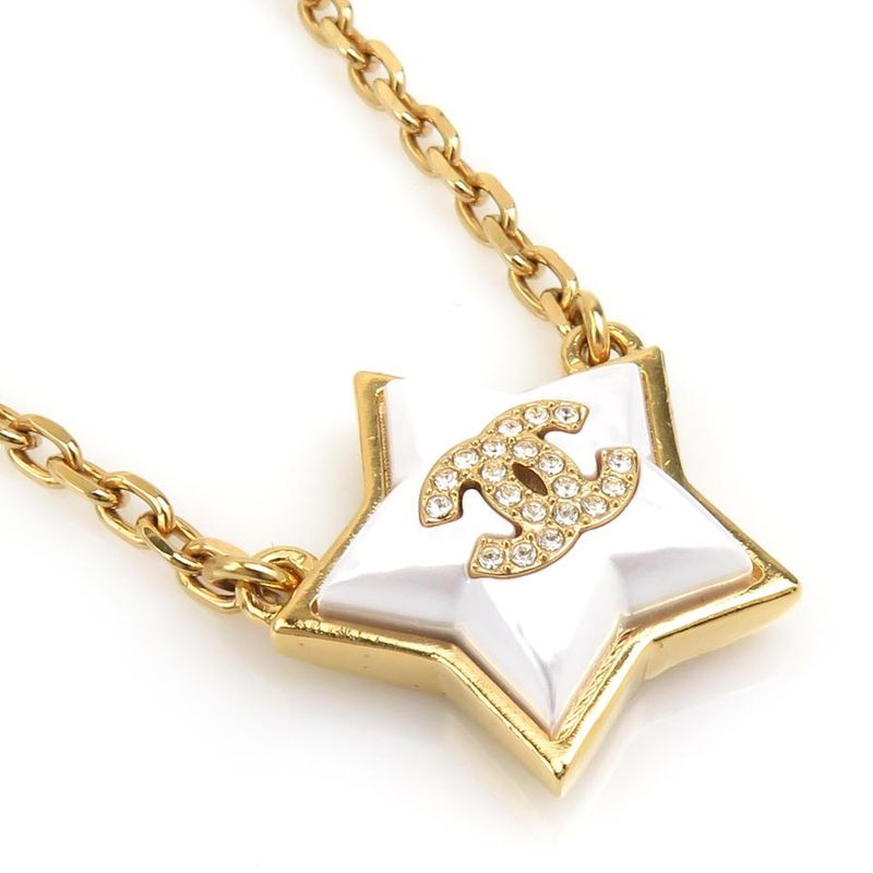 Chanel Stellar Crystal Star Gold Necklace