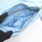 Dior Waist Bag Body Erl Saddle Oblique Light Blue Nylon Leather — view 3