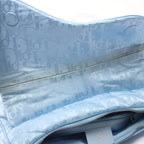 Dior Waist Bag Body Erl Saddle Oblique Light Blue Nylon Leather — view 5