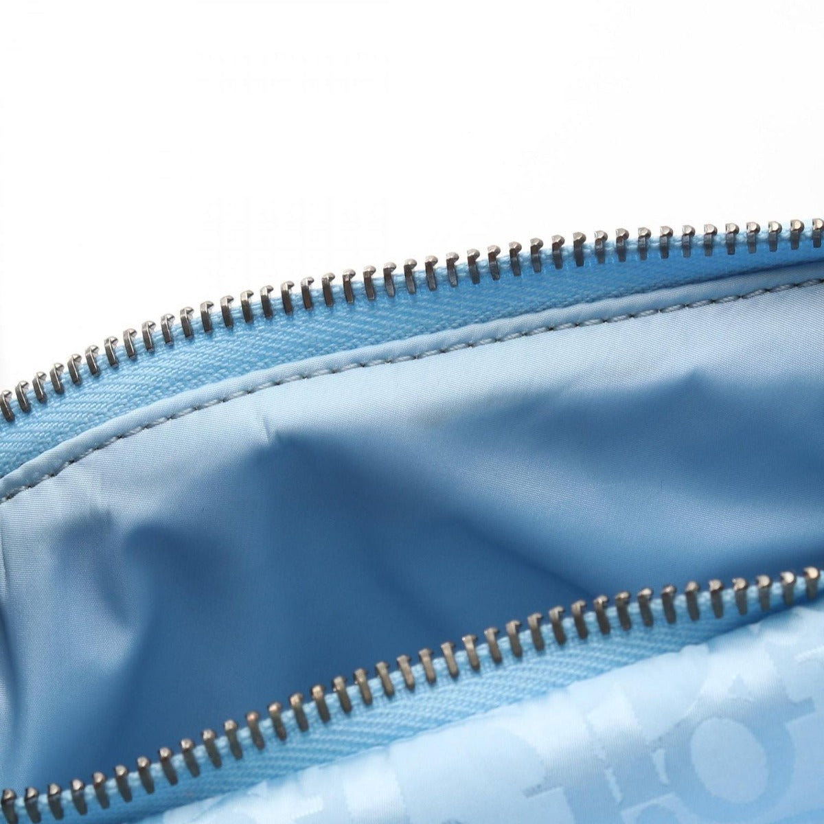 Dior Waist Bag Body Erl Saddle Oblique Light Blue Nylon Leather — view 6