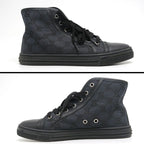 Gucci High Cut Sneakers Size 37 GG Canvas Black — view 2