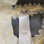 Celine 24 SS Triomphe Bucket Hat Crocheted Wool and Denim — view 4