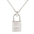 Hermes Amulet Cadenas Necklace 18K White Gold 9.4 g Diamond