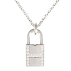 Hermes Amulet Cadenas Necklace 18K White Gold 9.4 g Diamond