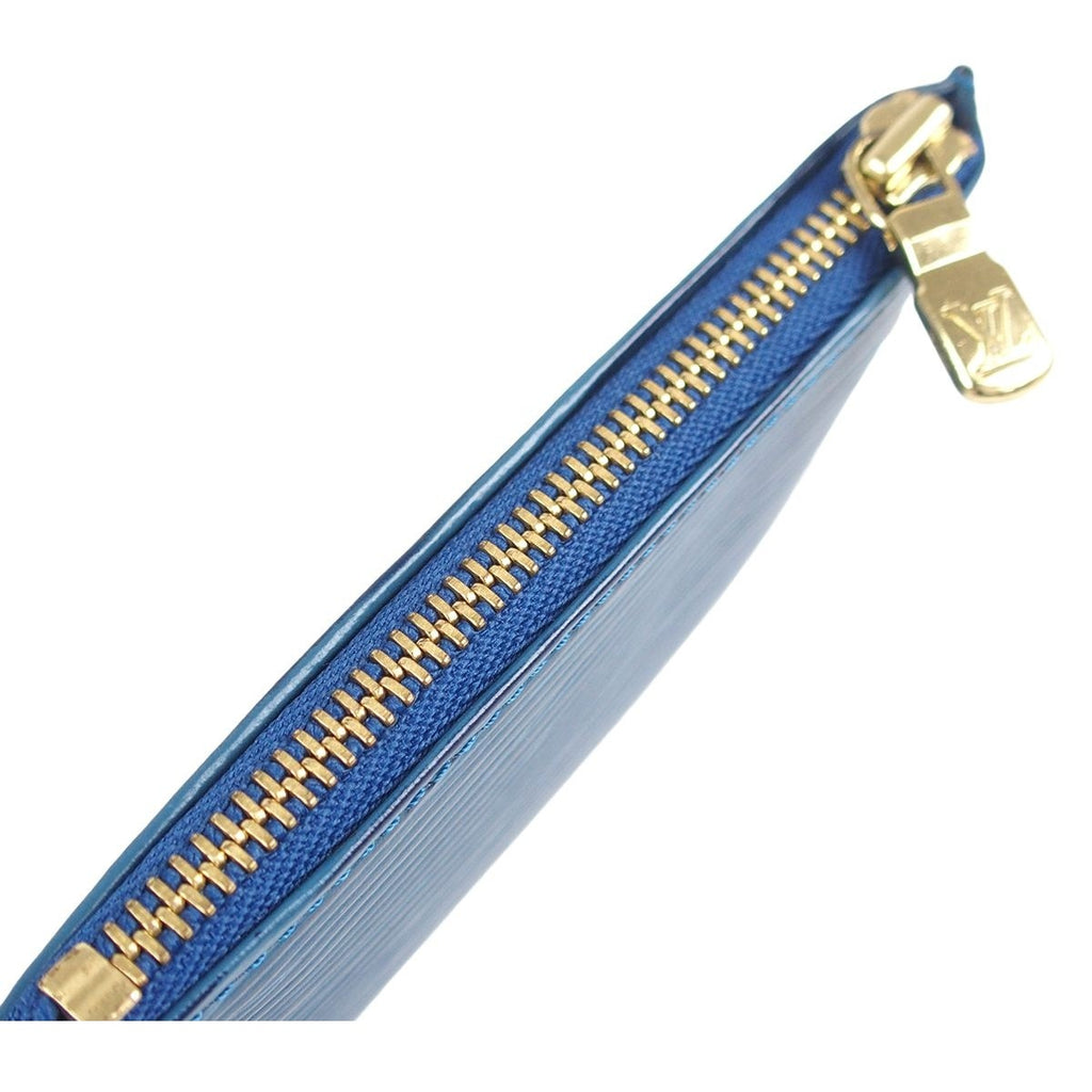 Louis Vuitton Pochette Cles Toledo Blue Epi Leather Coin Purse Key Case — view 4