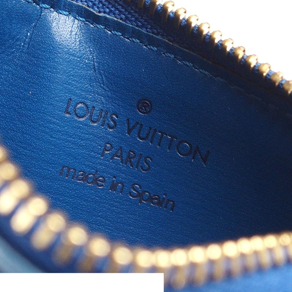 Louis Vuitton Pochette Cles Toledo Blue Epi Leather Coin Purse Key Case — view 6