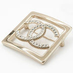 Chanel Brooch Corsage Gold Coco Mark Rhinestone Square — view 6
