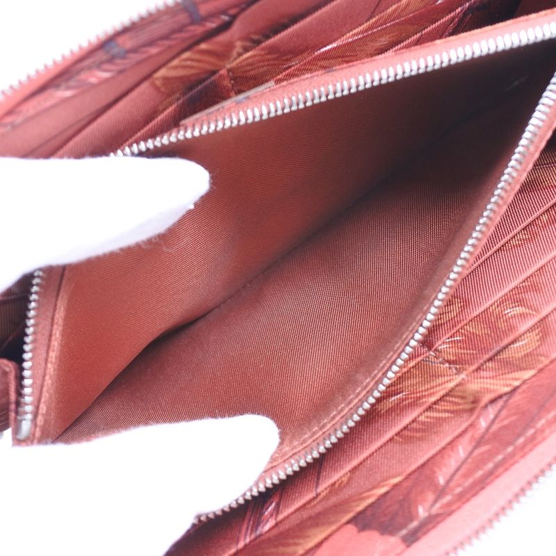 Hermes Azap Silk Inn Long Vaux Epson Rose Jaipur Pink T Wallet — view 7