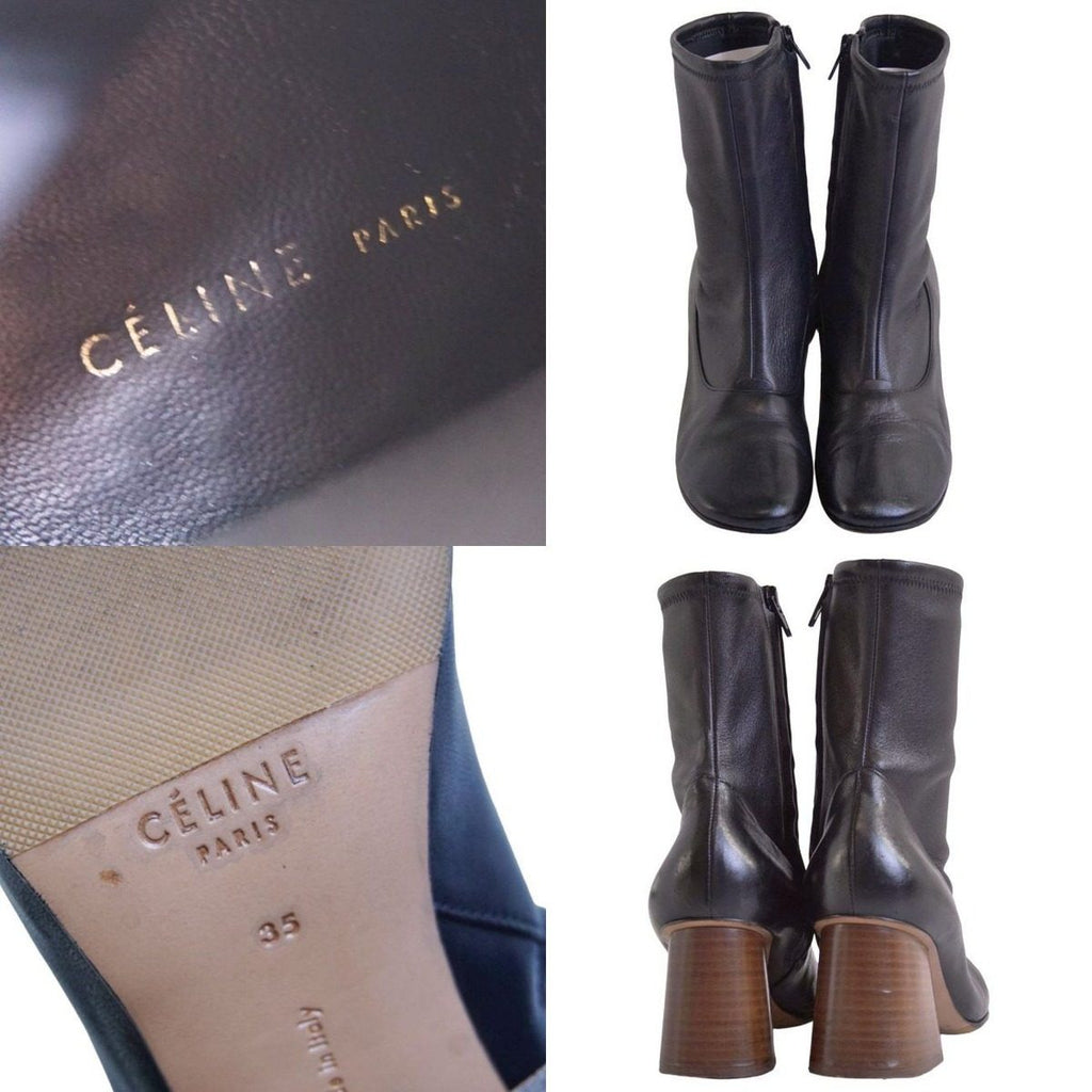 Celine Boots Phoebe Philo Era Short Leather Hi — view 9