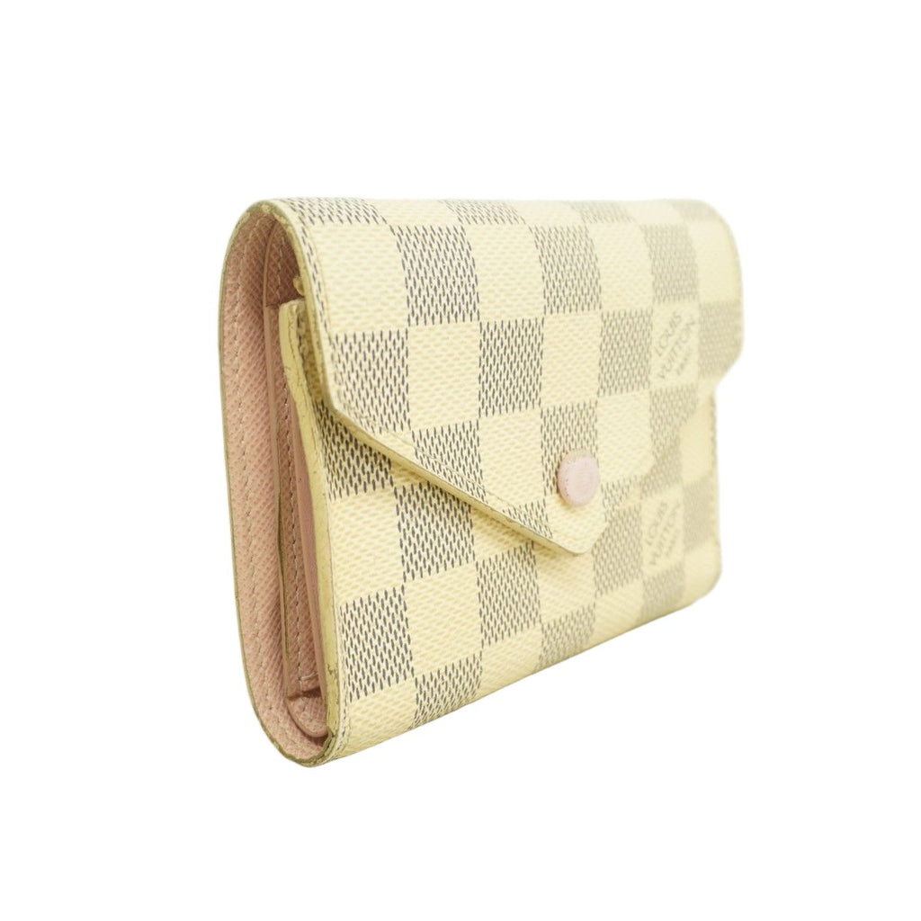 Louis Vuitton Trifold Wallet Damier Azur Portefeuille Victorine White — view 2