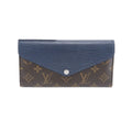 Louis Vuitton Monogram Epi Portefeuille Marie le Long Andigo Blue Wallet