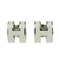Hermes Earrings Pop Ash Pair Jonus Flepere White Silver Hardware
