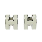 Hermes Earrings Pop Ash Pair Jonus Flepere White Silver Hardware