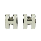 Hermes Earrings Pop Ash Pair Jonus Flepere White Silver Hardware — view 2