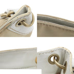 Chanel Chain Shoulder Bag CC Logo Beige Gold Canvas Leather — view 7