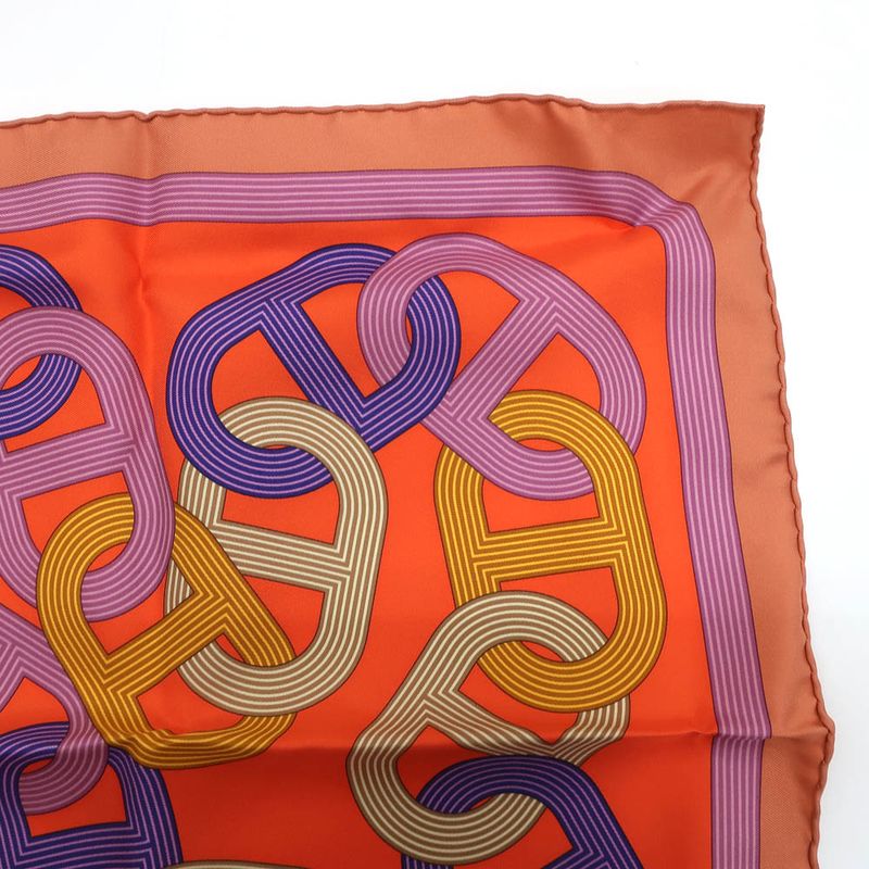 Hermes Gavroche 45 no 24 Circuit Scarf Chaine D'ancre Mauve Bois De — view 4