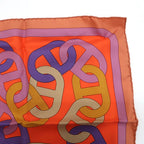 Hermes Gavroche 45 no 24 Circuit Scarf Chaine D'ancre Mauve Bois De — view 4