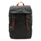 Gucci Techno Canvas Backpack Cat Head Leather Mesh Black Navy Red Green