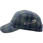 Hermes Casket Nevata Punk Corrige Wool Check Cap Hat 12169