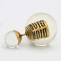 Christian Dior Clear Tribal Earrings With Gold Color Box M4420