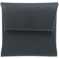 Hermes Bastia Verso Chevre Blue Eau Chien Coin Case Wallet