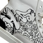Hermes Graffiti District Leather High Cut Sneakers White 41 — view 7