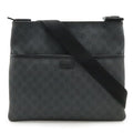 Gucci GG Supreme Plus Shoulder Bag Crossbody Leather Black Gray