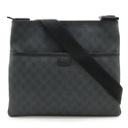Gucci GG Supreme Plus Shoulder Bag Crossbody Leather Black Gray