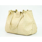 Fendi Zucchino Tote Beige 8 Br661 Bag — view 2
