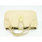 Fendi Zucchino Tote Beige 8 Br661 Bag — view 5