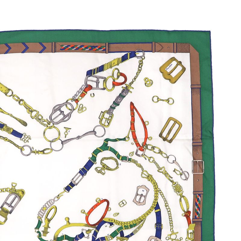 Hermes Carre 140 Chevaux Dechaines Scarf Cashmere Silk — view 3
