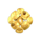Chanel CC Logo Flower Motif Gold Plated Brooch — view 2