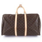 Louis Vuitton Keepall Bandouliere 55 Monogram Canvas Boston Bag Brown — view 2