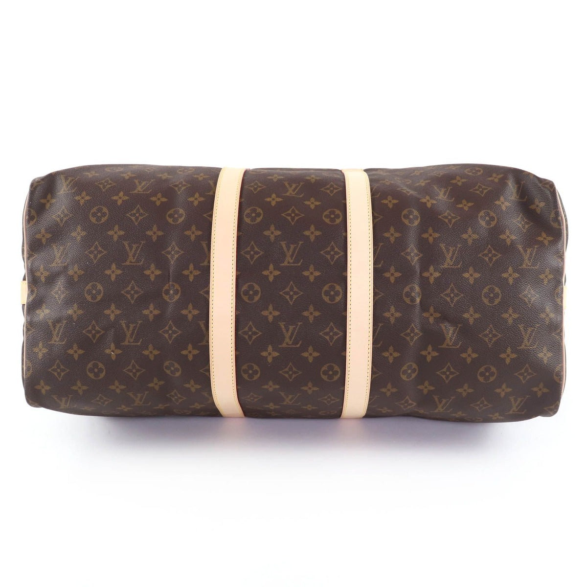 Louis Vuitton Keepall Bandouliere 55 Monogram Canvas Boston Bag Brown — view 3
