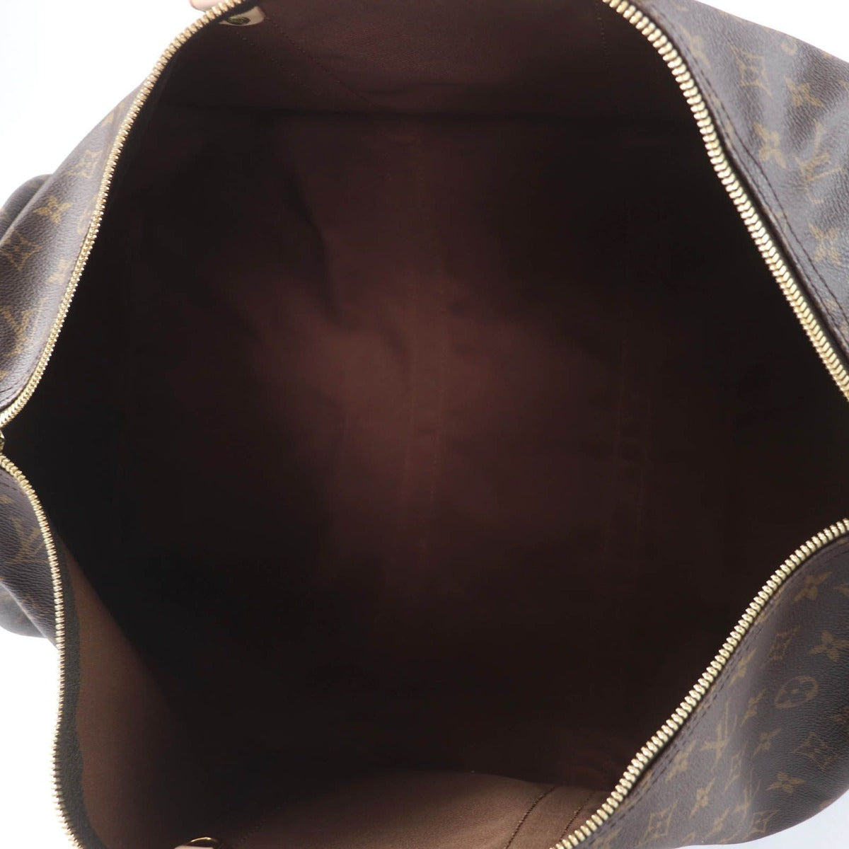 Louis Vuitton Keepall Bandouliere 55 Monogram Canvas Boston Bag Brown — view 8