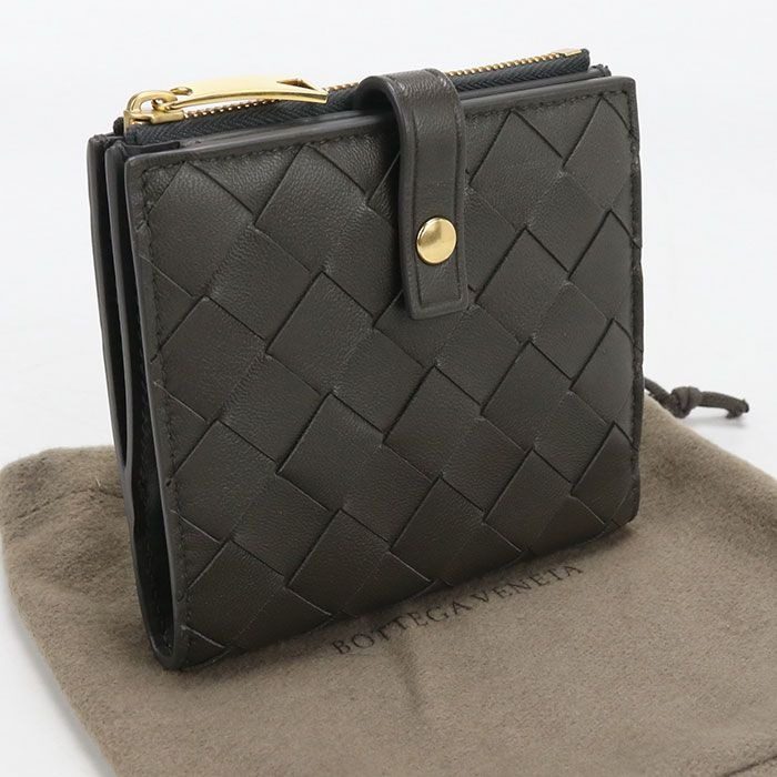Bottega Veneta Intrecciato Bifold Wallet Lambskin