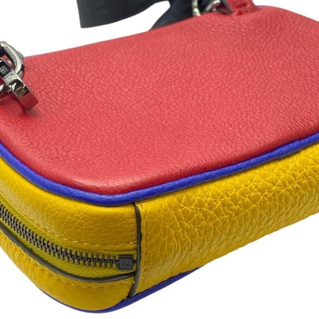 Fendi 7 As122 Mini Shoulder Bag Pochette Logo Red Yellow Blue Multicolor — view 4
