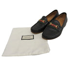 Gucci Sherry Line Horsebit Leather Shoes Loafers Black Gold 36 Handbag — view 2