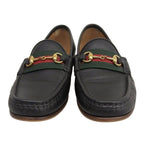 Gucci Sherry Line Horsebit Leather Shoes Loafers Black Gold 36 Handbag — view 4