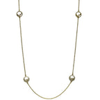Fendi Is FF Logo Necklace Chain Pendant Gold Rhinestone Gorgeous