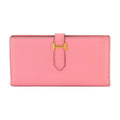 Hermes Bearn Souffle Bifold Wallet Epsom Rose Confetti Gold Soufflet
