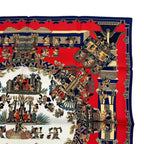 Hermes Scarf Silk Carre 90 Astres Et Soleils Celestial Bodies and the Sun Red — view 3