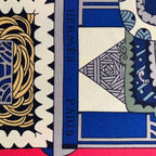 Hermes Scarf Silk Carre 90 Astres Et Soleils Celestial Bodies and the Sun Red — view 7